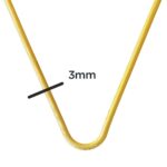 3mm. Enli Balıksırtı 14 Ayar Altın Zincir Kolye 65cm. - Görsel 5