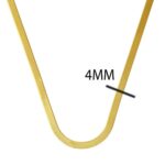 4 mm Enli 14 Ayar Altın Ezme Zincir - Görsel 5