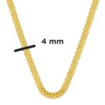 4 mm. Örgü 14 Ayar Altın Zincir 50 Cm. - Görsel 5