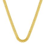 4 mm. Örgü 14 Ayar Altın Zincir 50 Cm.