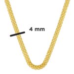 4 mm. Örgü 14 Ayar Altın Zincir Kolye 40 Cm. - Görsel 5