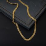 4 mm. Örgü 14 Ayar Altın Zincir Kolye 40 Cm. - Görsel 6
