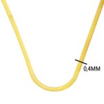 4mm Enli 22 Ayar Altın Ezme Zincir Kolye 55cm. - Görsel 5