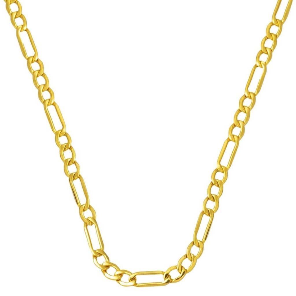 50 cm 14 Ayar Altın Figaro Zincir (2 mm Enli)