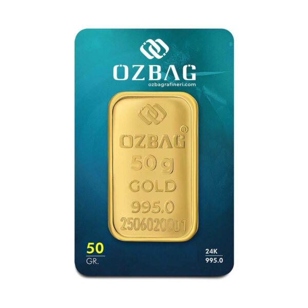 50 Gr 24 Ayar 995 Özbağ Külçe Altın