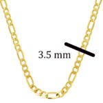 65 cm. 14 Ayar Figaro Altın Zincir (3,5mm) - Görsel 5
