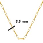 Ataç 14 Ayar Altın Zincir Kolye (3,5 mm Enli) 45 cm. - Görsel 4