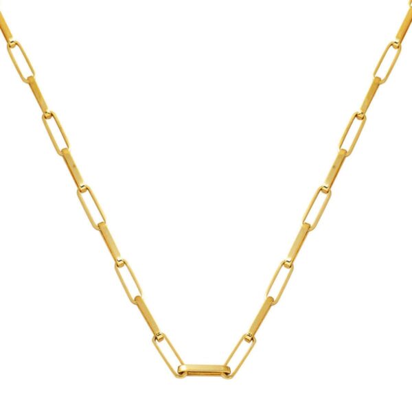 Ataç 14 Ayar Altın Zincir Kolye (3,5 mm Enli) 45 cm.