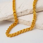 Kalın Güverse Zincir 14 Ayar Altın (6mm Enli) 65 cm. - Görsel 3