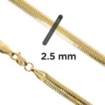 Balık Sırtı Altın Kolye 14 Ayar 55 cm. - Görsel 3