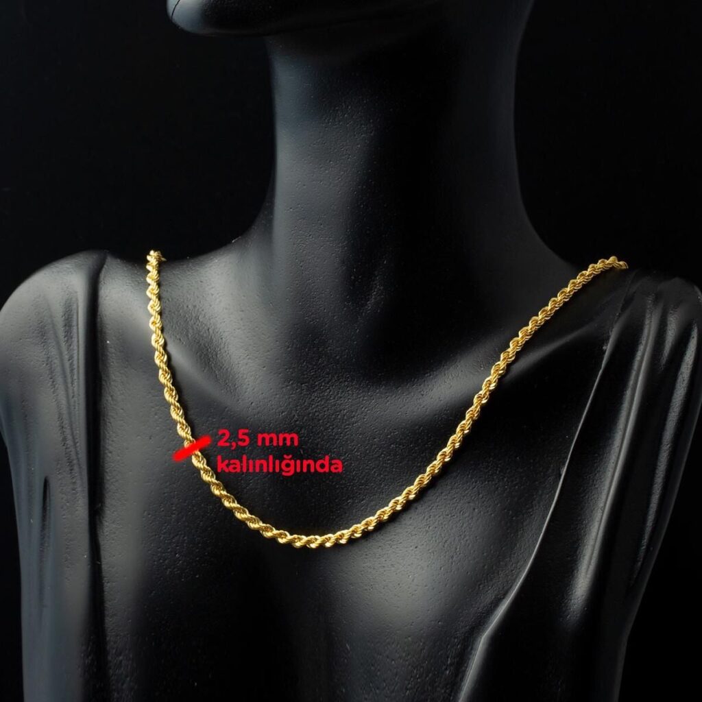 Burma 14 Ayar Altın Zincir - 50 cm
