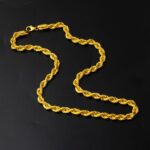 Burma Zincir Kolye 14 Ayar Altın (7 mm Enli) 50 cm. - Görsel 2