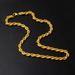 Burma Zincir Kolye 14 Ayar Altın (7 mm Enli) 60 cm. - Görsel 2