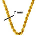 Burma Zincir Kolye 14 Ayar Altın (7 mm Enli) 70 cm. - Görsel 6