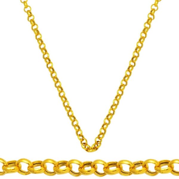 Doç Halka 14 Ayar Altın Zincir - 45 cm