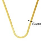 Ezme Altın Zincir Kolye 14 Ayar 55 cm. 3,5 mm. - Görsel 5