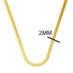 Ezme Zincir Kolye 14 Ayar Altın (2 mm Enli) 45 cm. - Görsel 5