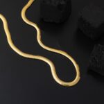Kalın Balıksırtı 14 Ayar Altın Zincir Kolye 60cm. - Görsel 4