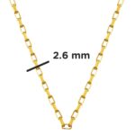 Kare Halkalı 22 Ayar Altın Zincir Kolye 50 cm. - Görsel 6