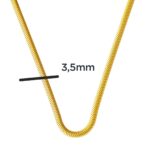 Ünisex Balıksırtı 14 Ayar Altın Zincir Kolye 45cm. - Görsel 4
