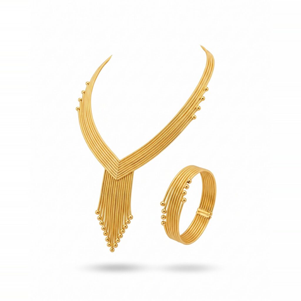 Sallantılı Hasır Gerdanlık Seti